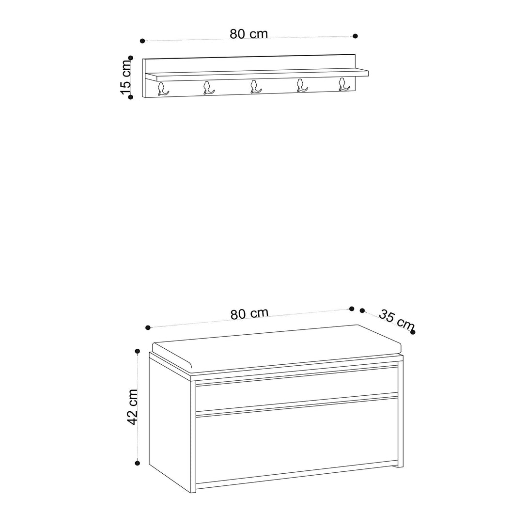 Stalak za hodnik Boby - Carrara Marble-Vasdom.hr