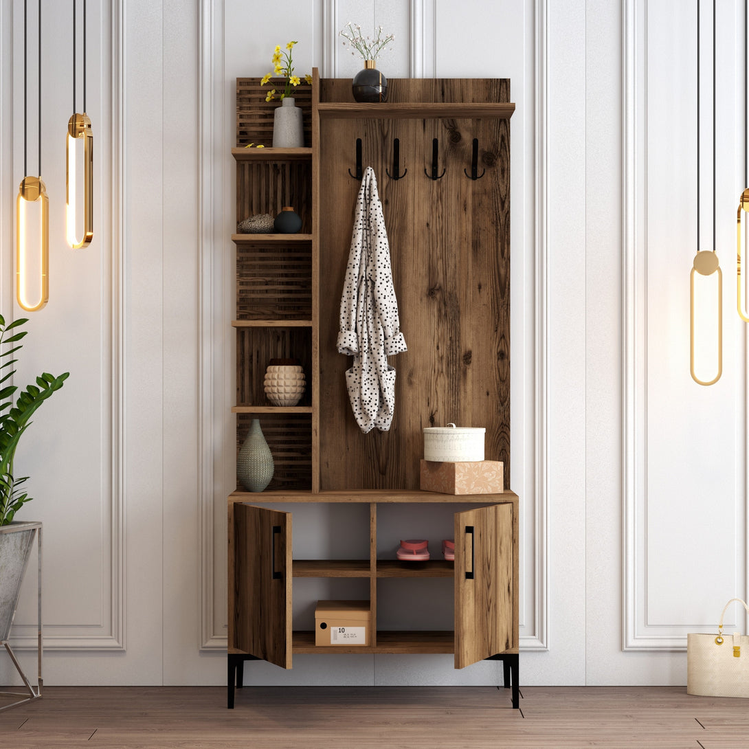 Stalak za hodnik Viyana D - Walnut-Vasdom.hr
