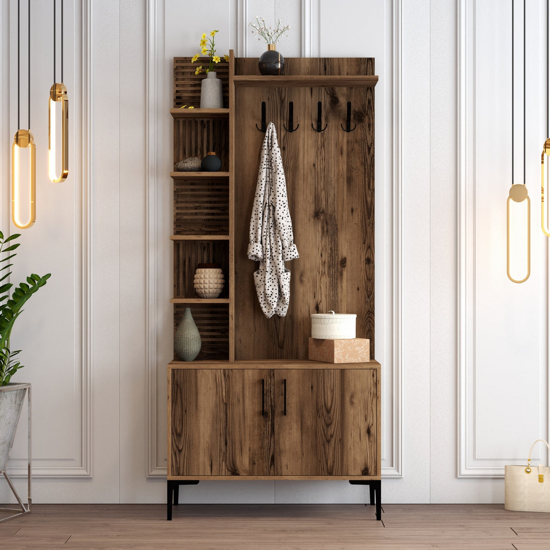 Stalak za hodnik Viyana D - Walnut-Vasdom.hr