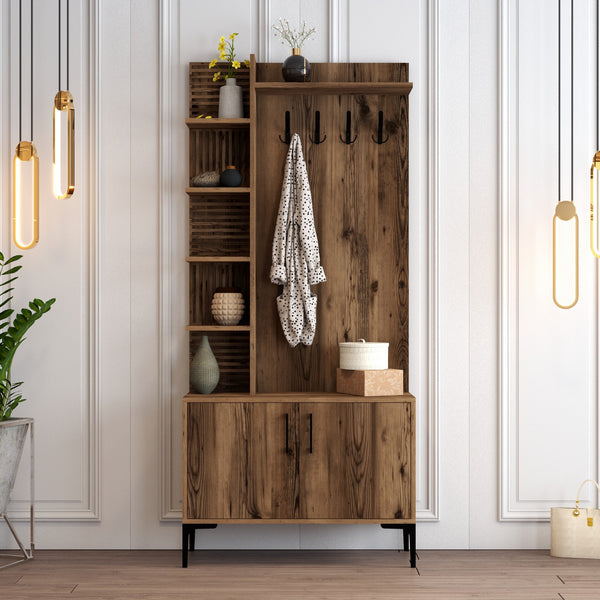 Stalak za hodnik Viyana D - Walnut-Vasdom.hr