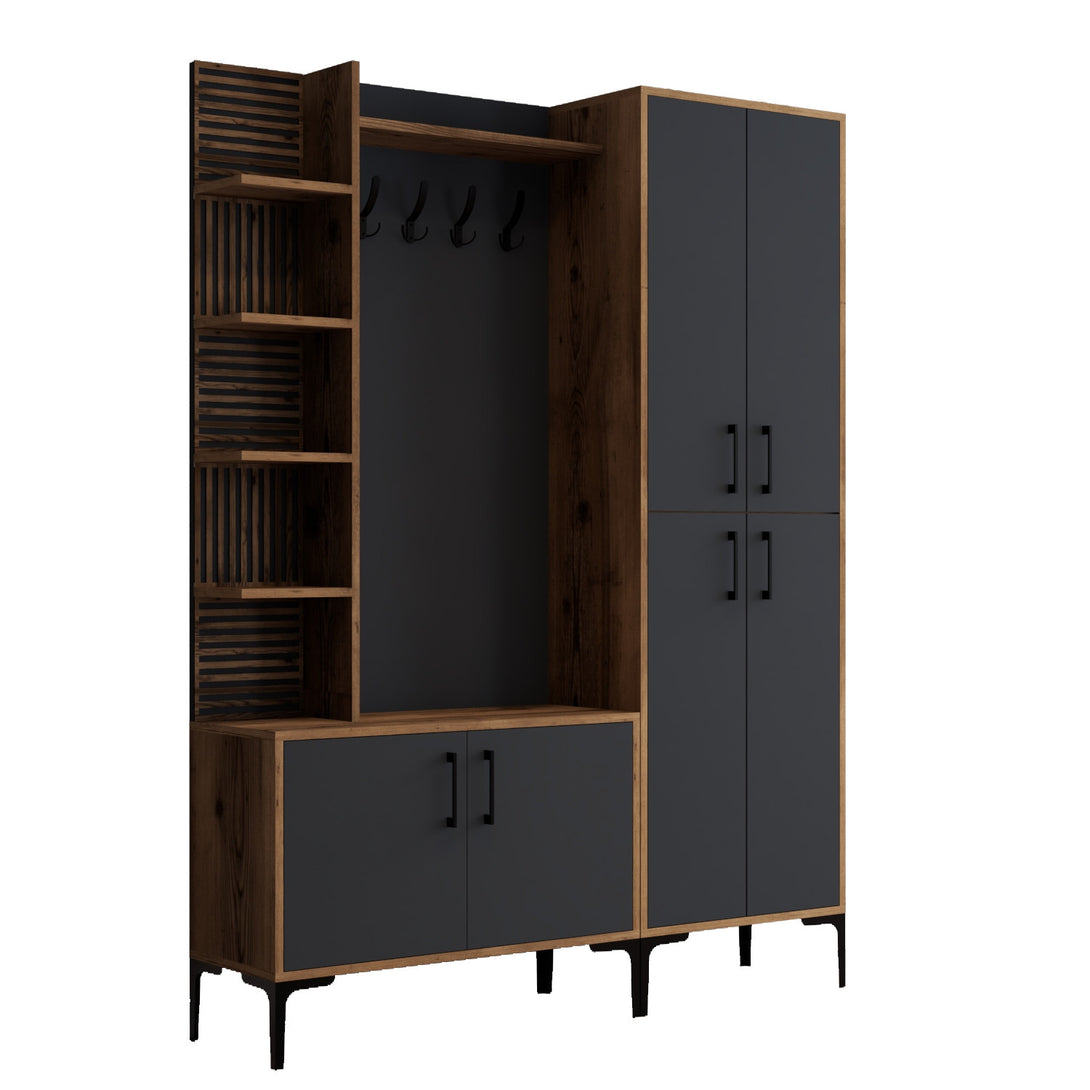 Stalak za hodnik Viyana DA - Walnut, Anthracite-Vasdom.hr
