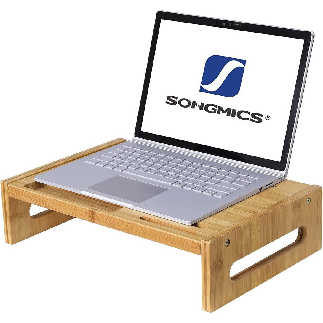 Stalak za monitor od bambusa, stolni organizator visine 10 cm | SONGMICS-Vasdom.hr