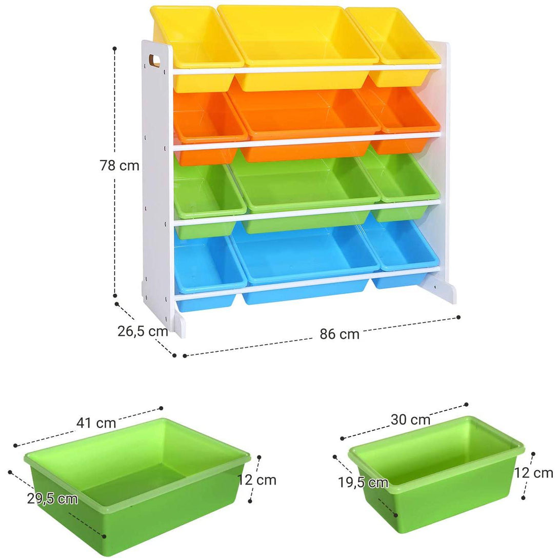 Stalak za odlaganje dječjih igračaka s kutijom za odlaganje 86 x 26,5 x 78 cm | SONGMICS-Vasdom.hr