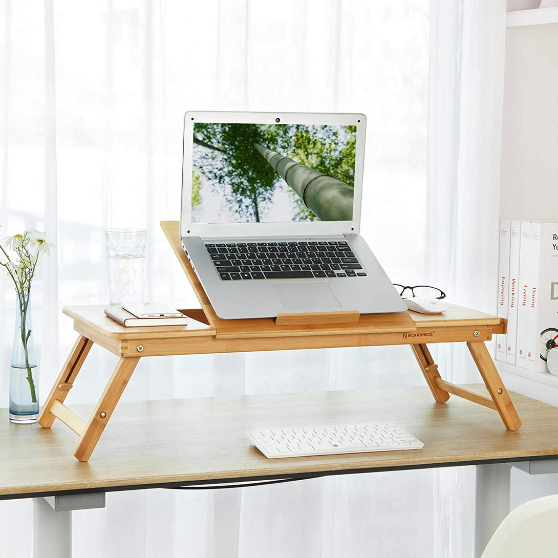 Stol za laptop od bambusa, sklopivi poslužavnik za doručak | SONGMICS-Vasdom.hr