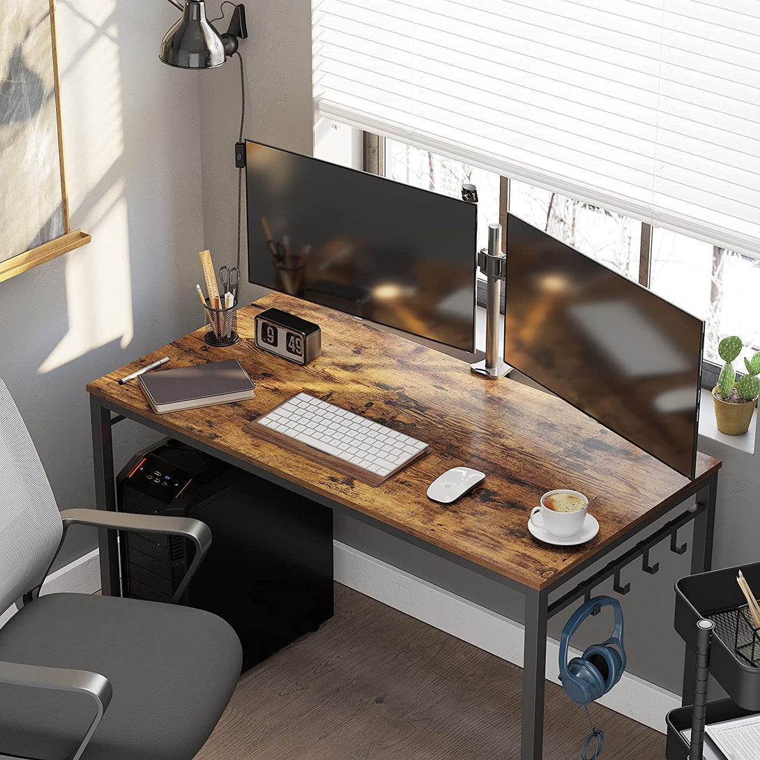 stol za računalo, stol s 8 kuka, 120 x 60 x 75 cm | VASAGLE-Vasdom.hr