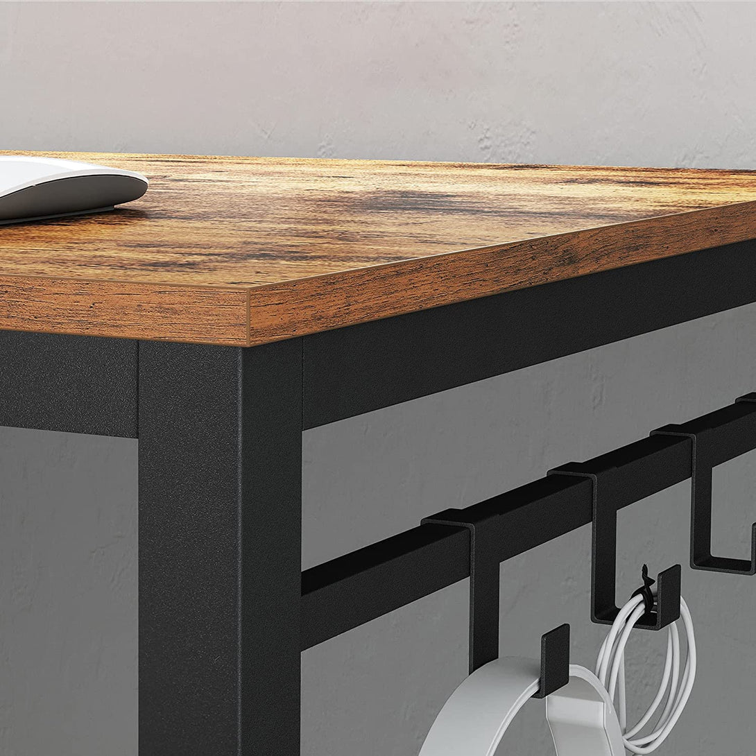 stol za računalo, stol s 8 kuka, 120 x 60 x 75 cm | VASAGLE-Vasdom.hr