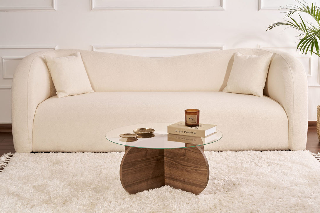 Stolić za kavu Aeris - Walnut, Transparent-Vasdom.hr