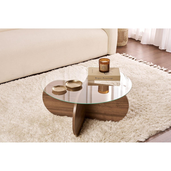 Stolić za kavu Aeris - Walnut, Transparent-Vasdom.hr