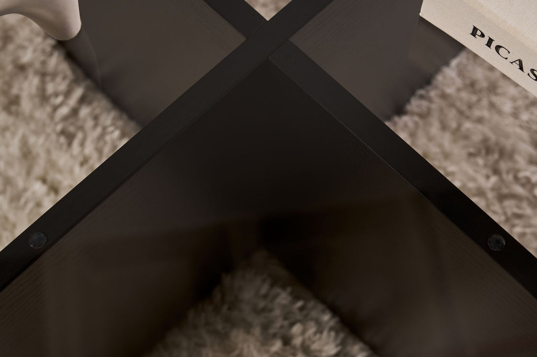 Stolić za kavu Aeris - Wood Black, Transparent-Vasdom.hr