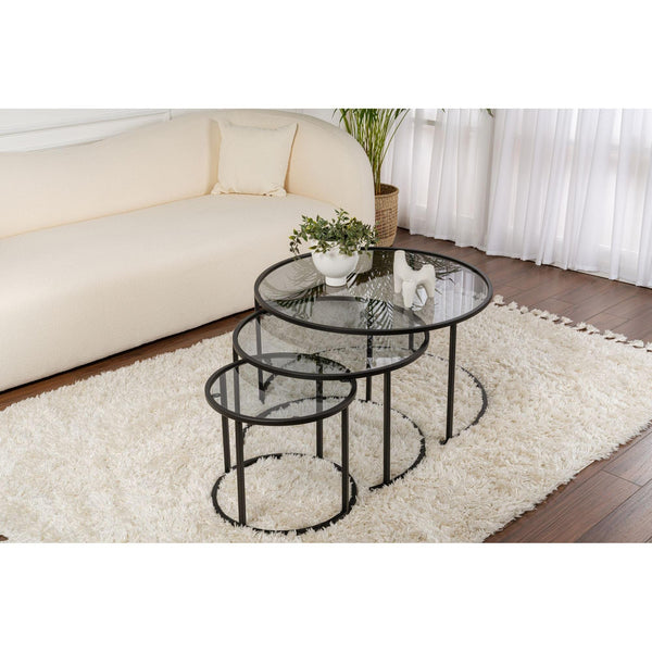 Stolić za kavu Aurum - 80, 60, 42 - Black, Grey-Vasdom.hr
