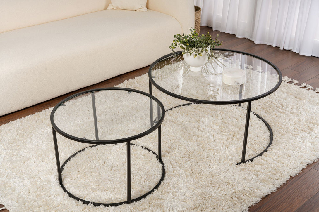Stolić za kavu Aurum - 80, 60 - Black, Transparent-Vasdom.hr