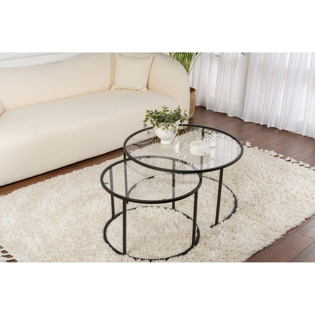Stolić za kavu Aurum - 80, 60 - Black, Transparent-Vasdom.hr