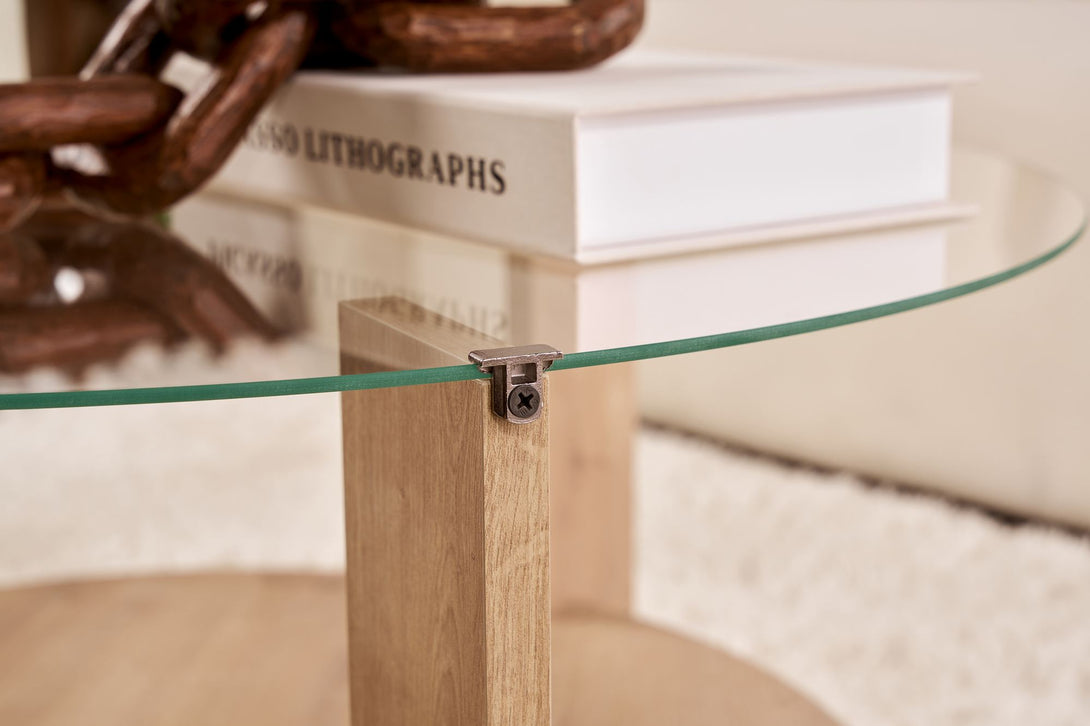 Stolić za kavu Clara - Sapphire Oak, Transparent-Vasdom.hr