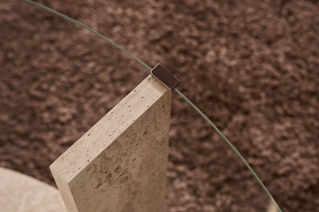 Stolić za kavu Clara - Travertine, Transparent-Vasdom.hr