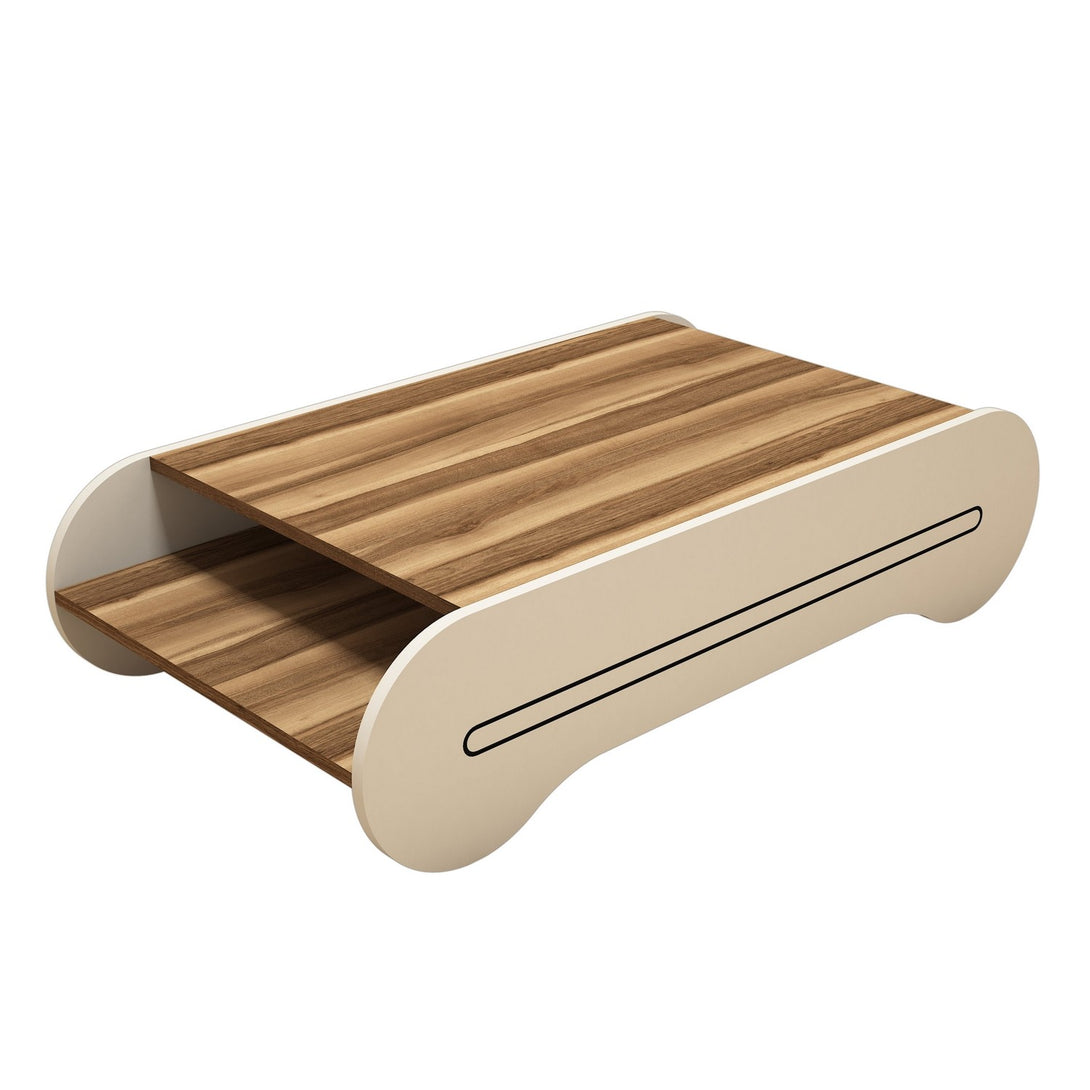 Stolić za kavu Cool - Walnut, Cream-Vasdom.hr
