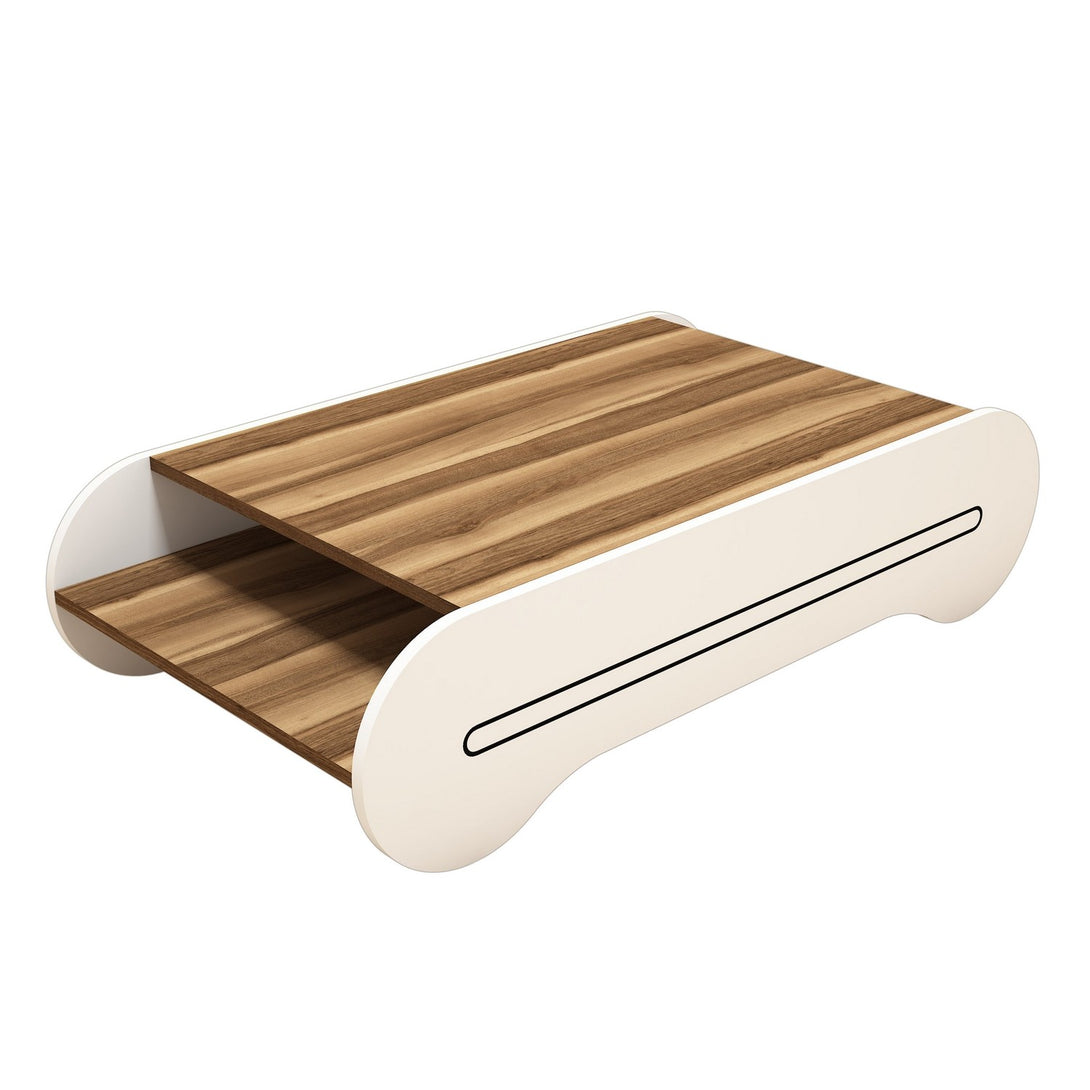 Stolić za kavu Cool - Walnut, White-Vasdom.hr
