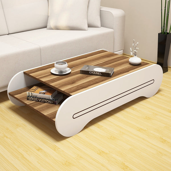 Stolić za kavu Cool - Walnut, White-Vasdom.hr
