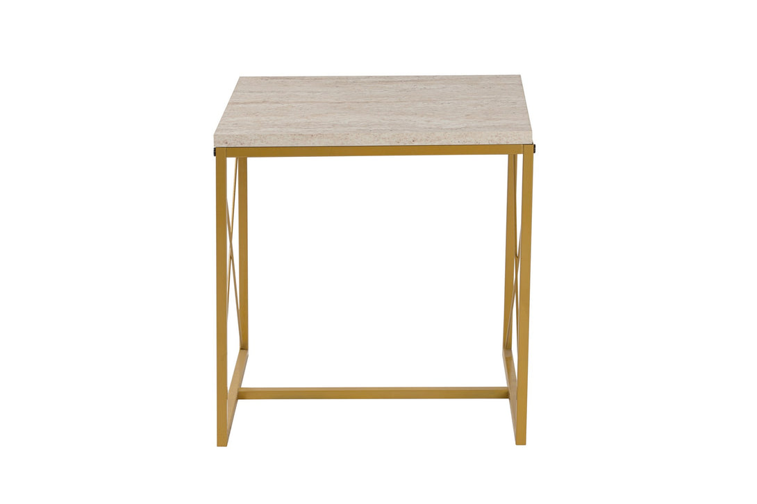 Stolić za kavu Defne - Gold, Travertine-Vasdom.hr