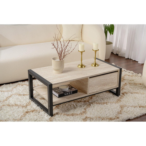 Stolić za kavu Haldizen - Black, Travertine-Vasdom.hr
