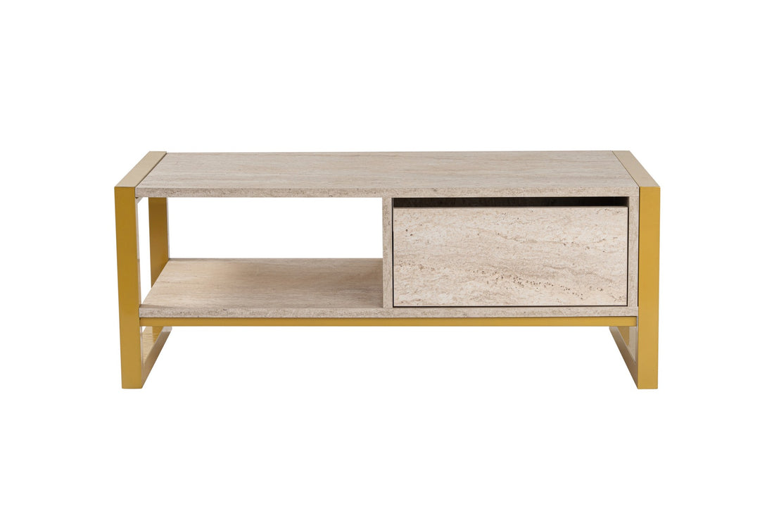 Stolić za kavu Haldizen - Gold, Travertine-Vasdom.hr