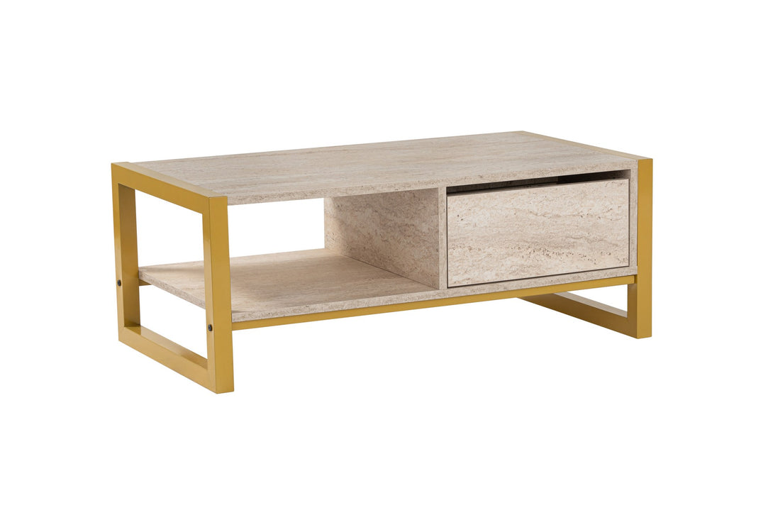 Stolić za kavu Haldizen - Gold, Travertine-Vasdom.hr