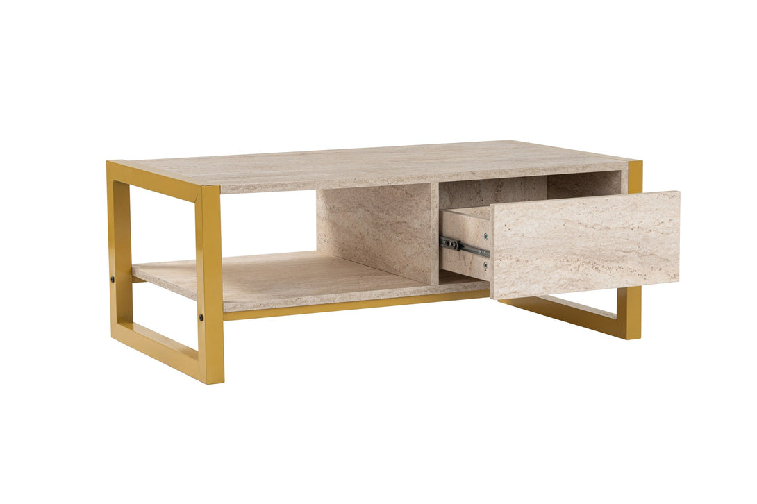 Stolić za kavu Haldizen - Gold, Travertine-Vasdom.hr