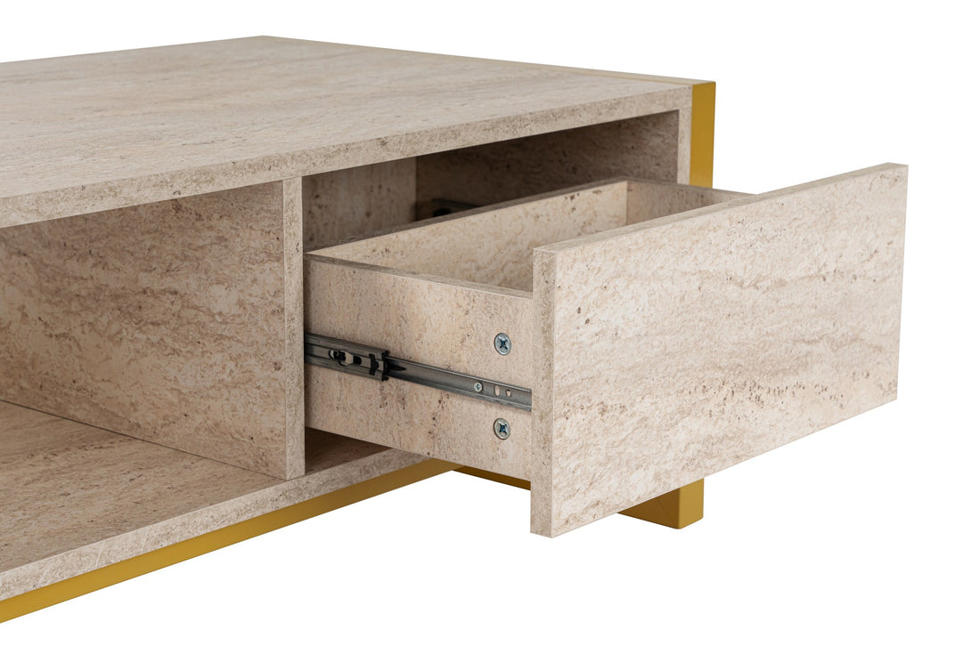 Stolić za kavu Haldizen - Gold, Travertine-Vasdom.hr