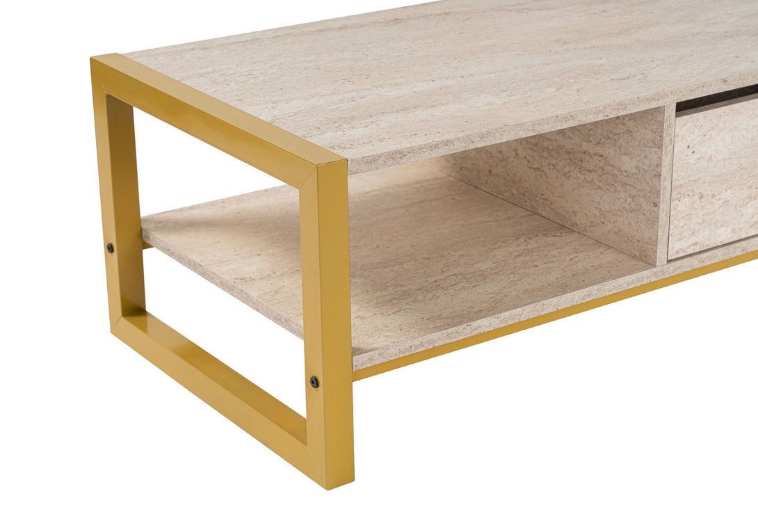 Stolić za kavu Haldizen - Gold, Travertine-Vasdom.hr