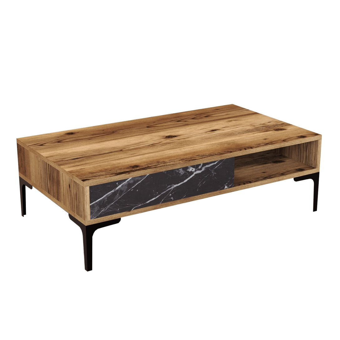 Stolić za kavu Istanbul - Walnut, Black Marble-Vasdom.hr