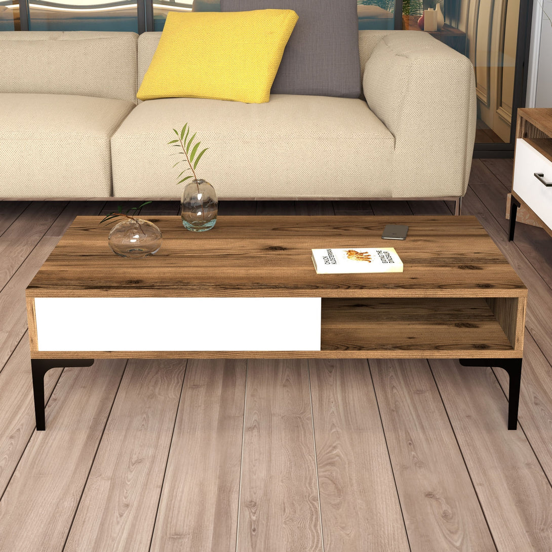 Stolić za kavu Istanbul - Walnut, White-Vasdom.hr