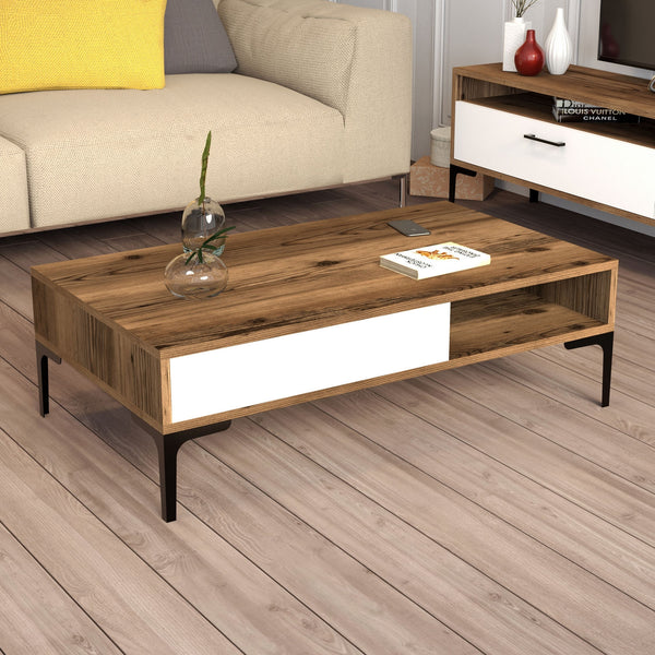 Stolić za kavu Istanbul - Walnut, White-Vasdom.hr