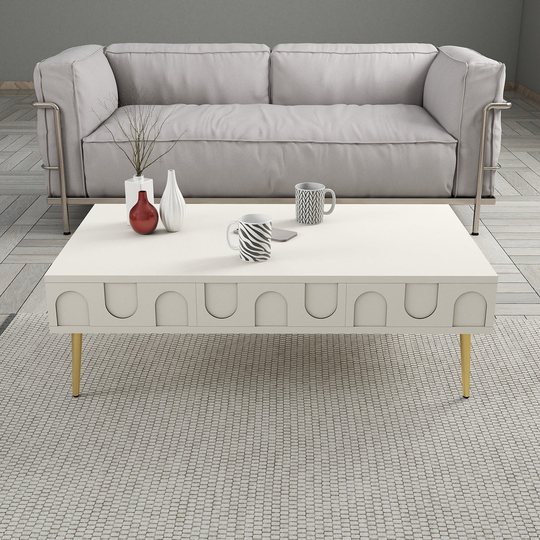 Stolić za kavu Lyon 33 - Cream, Gold-Vasdom.hr