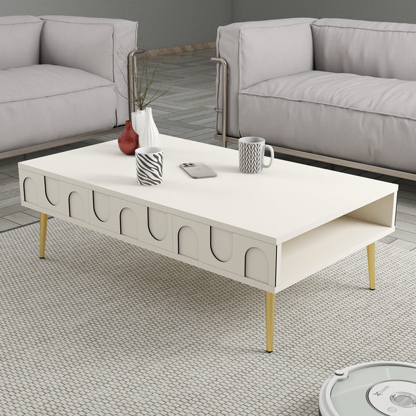 Stolić za kavu Lyon 33 - Cream, Gold-Vasdom.hr