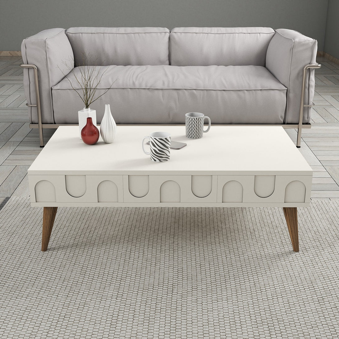 Stolić za kavu Lyon 34 - Cream, Walnut-Vasdom.hr