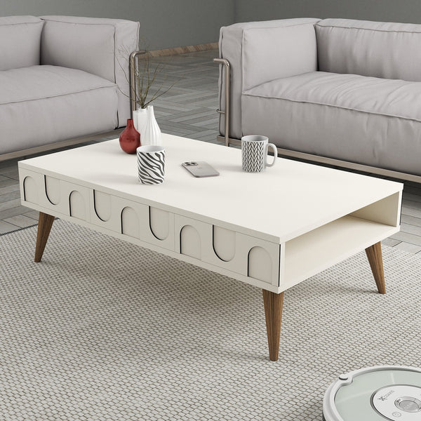 Stolić za kavu Lyon 34 - Cream, Walnut-Vasdom.hr