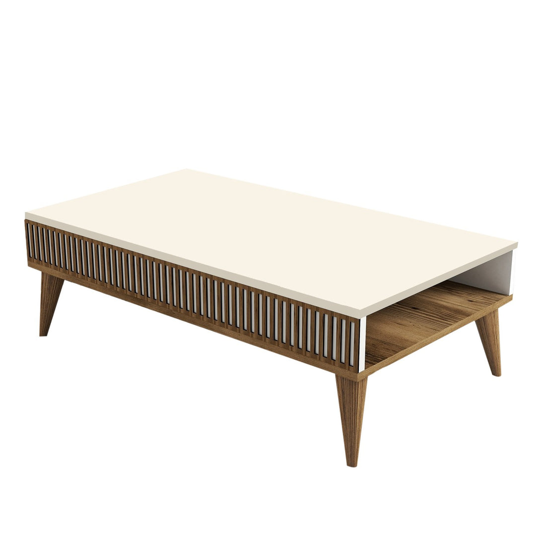 Stolić za kavu Milan - Walnut, Cream-Vasdom.hr