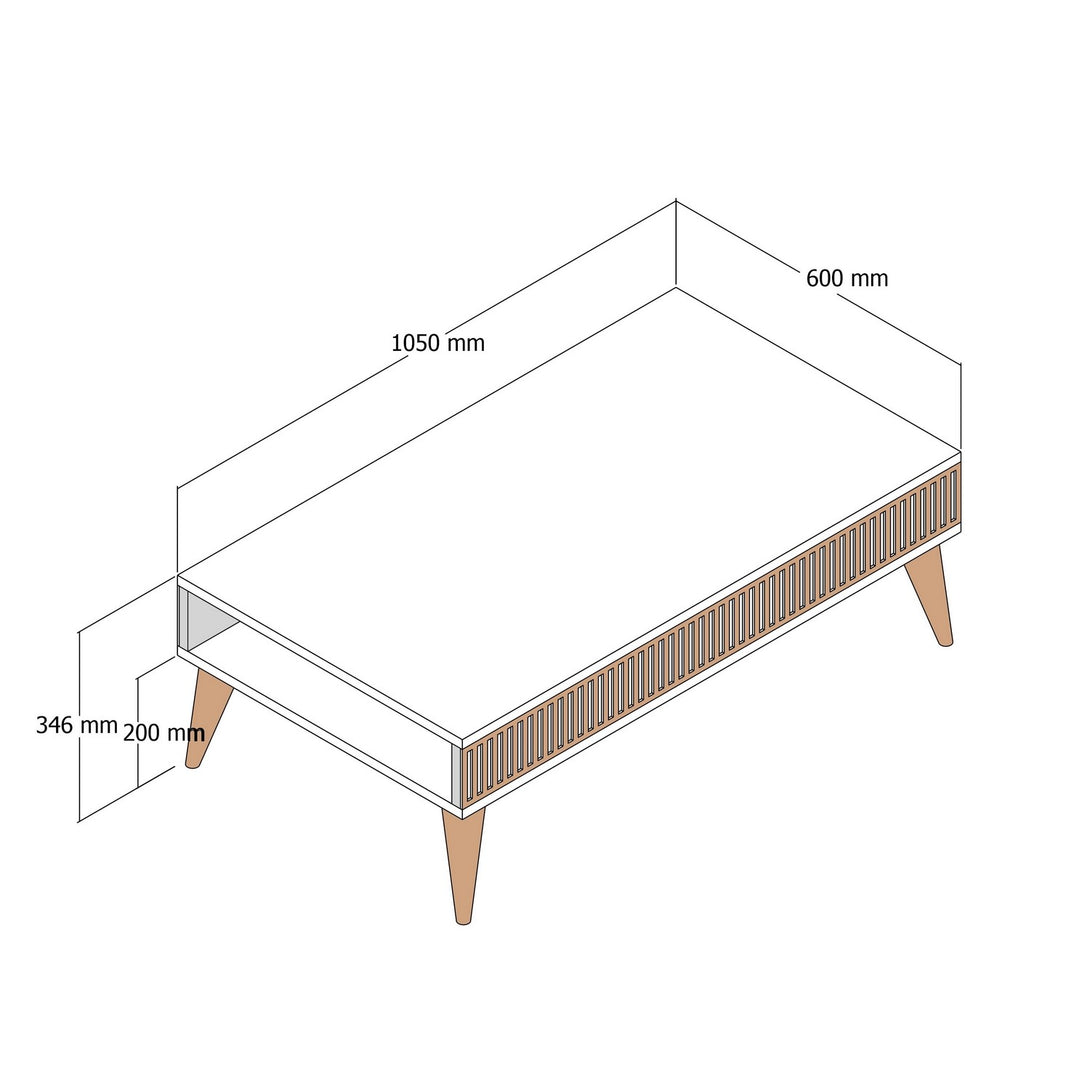 Stolić za kavu Milan - Walnut, Travertine-Vasdom.hr