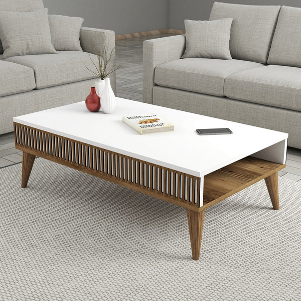 Stolić za kavu Milan - Walnut, White-Vasdom.hr