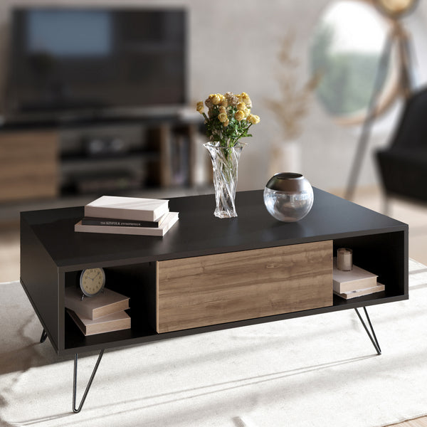 Stolić za kavu Mistico - Black, Walnut-Vasdom.hr
