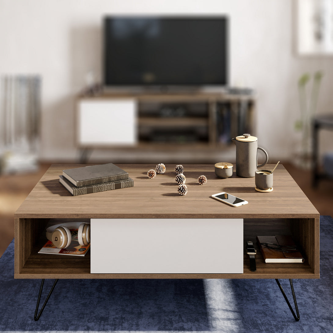 Stolić za kavu Mistico - Walnut, White-Vasdom.hr