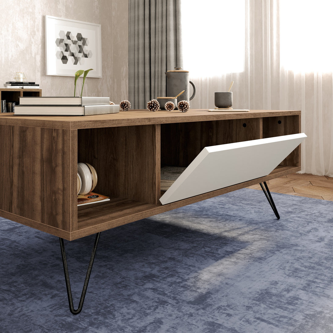 Stolić za kavu Mistico - Walnut, White-Vasdom.hr