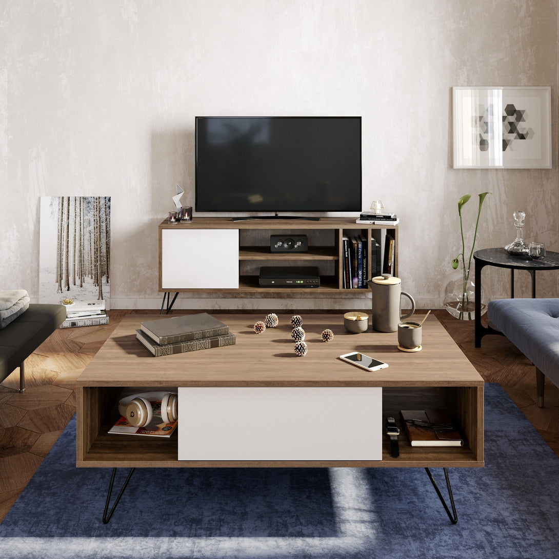 Stolić za kavu Mistico - Walnut, White-Vasdom.hr