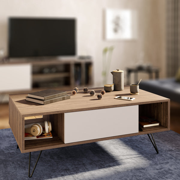 Stolić za kavu Mistico - Walnut, White-Vasdom.hr