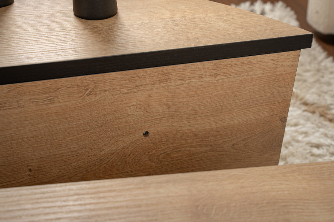 Stolić za kavu Orion - Honey Oak, Black-Vasdom.hr