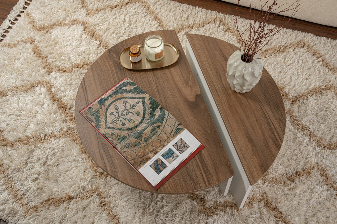 Stolić za kavu Orion - Walnut, White-Vasdom.hr