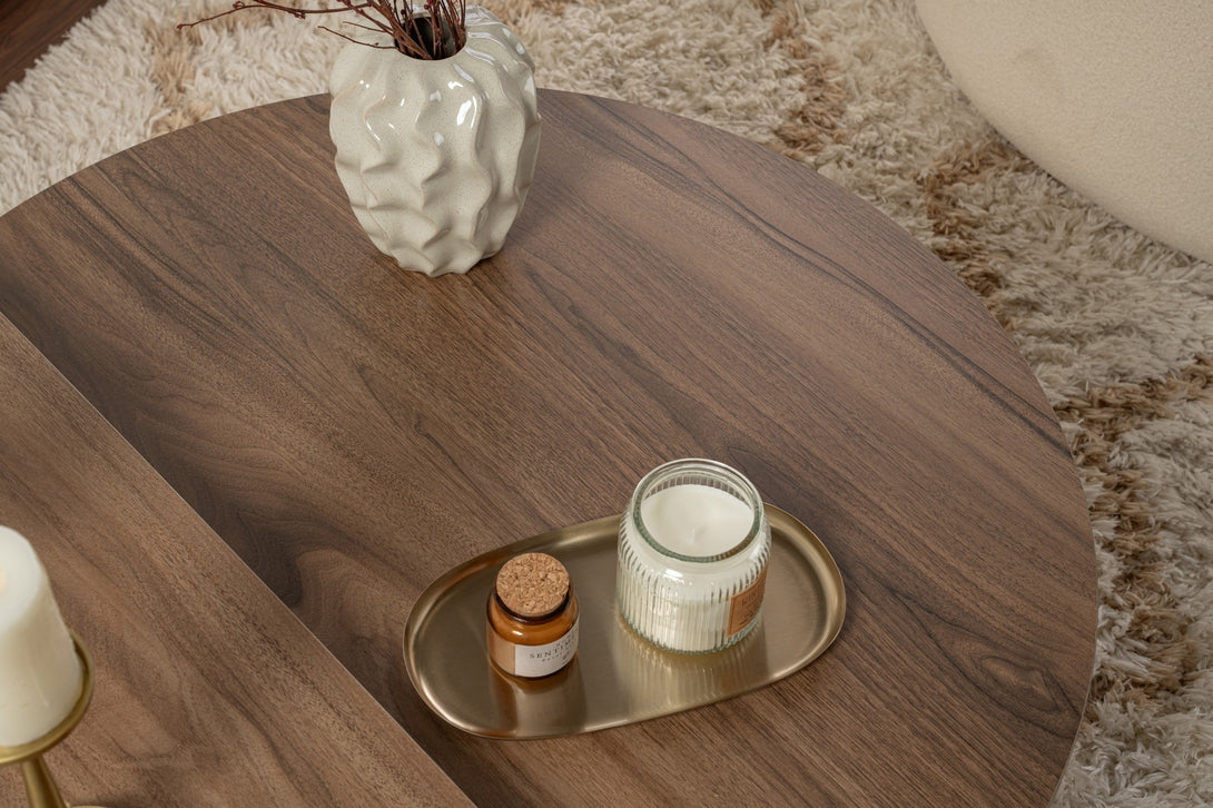 Stolić za kavu Orion - Walnut, White-Vasdom.hr