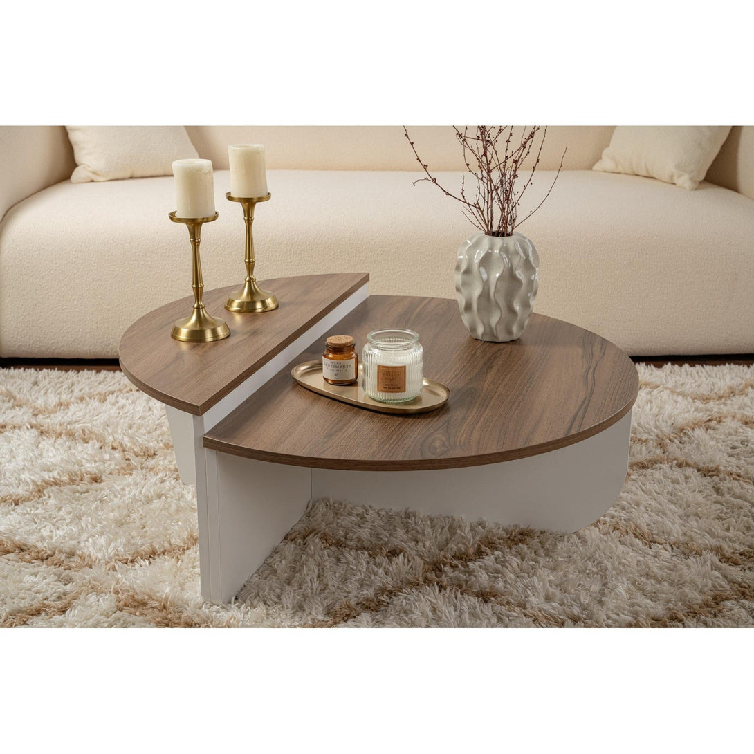Stolić za kavu Orion - Walnut, White-Vasdom.hr