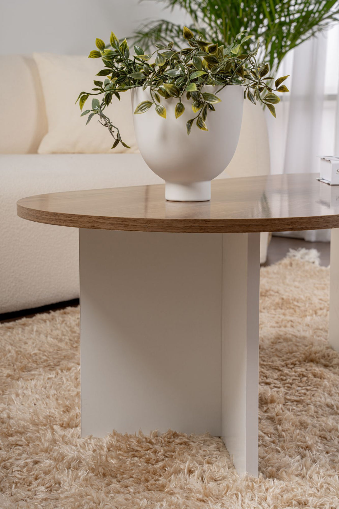 Stolić za kavu Sable - Walnut, White-Vasdom.hr