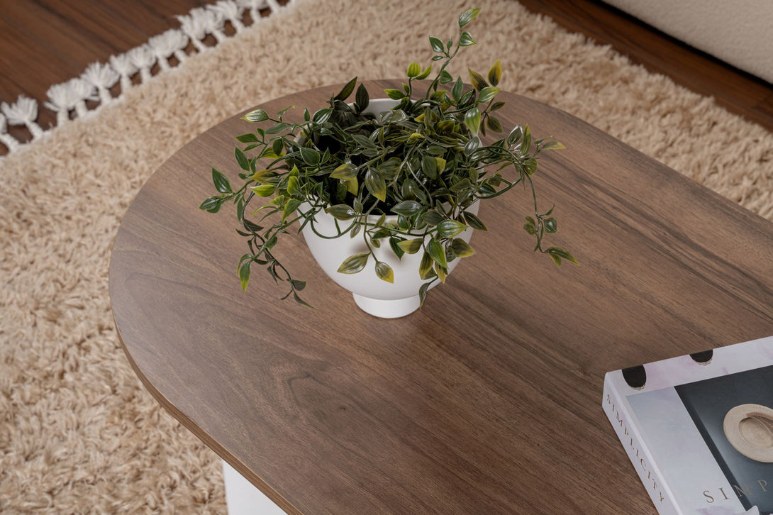 Stolić za kavu Sable - Walnut, White-Vasdom.hr