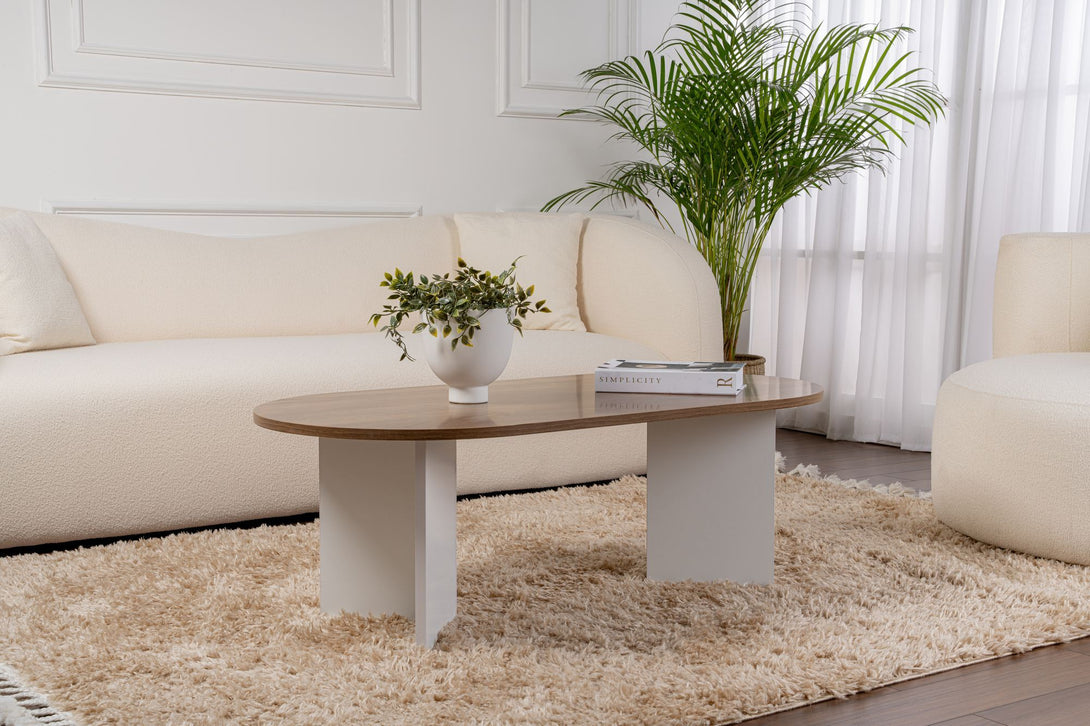 Stolić za kavu Sable - Walnut, White-Vasdom.hr